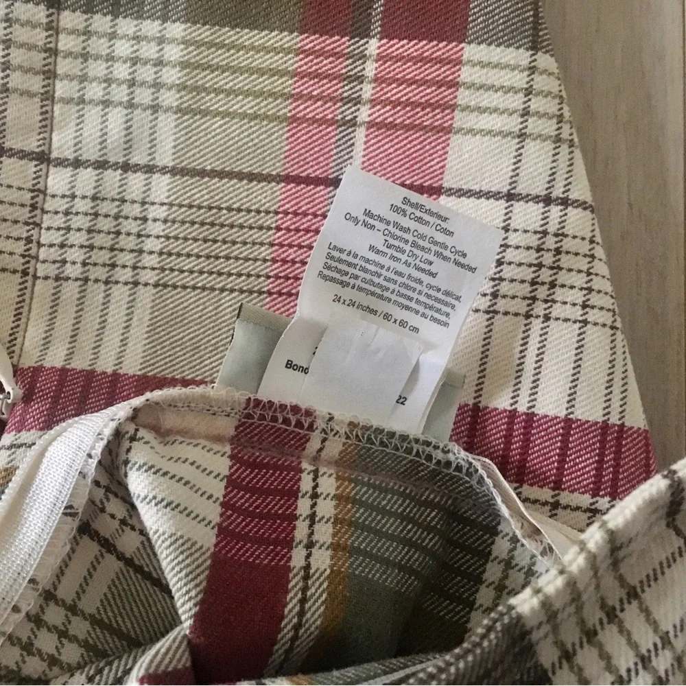 NWOT Pottery Barn Plaid Accent Pillow Cover